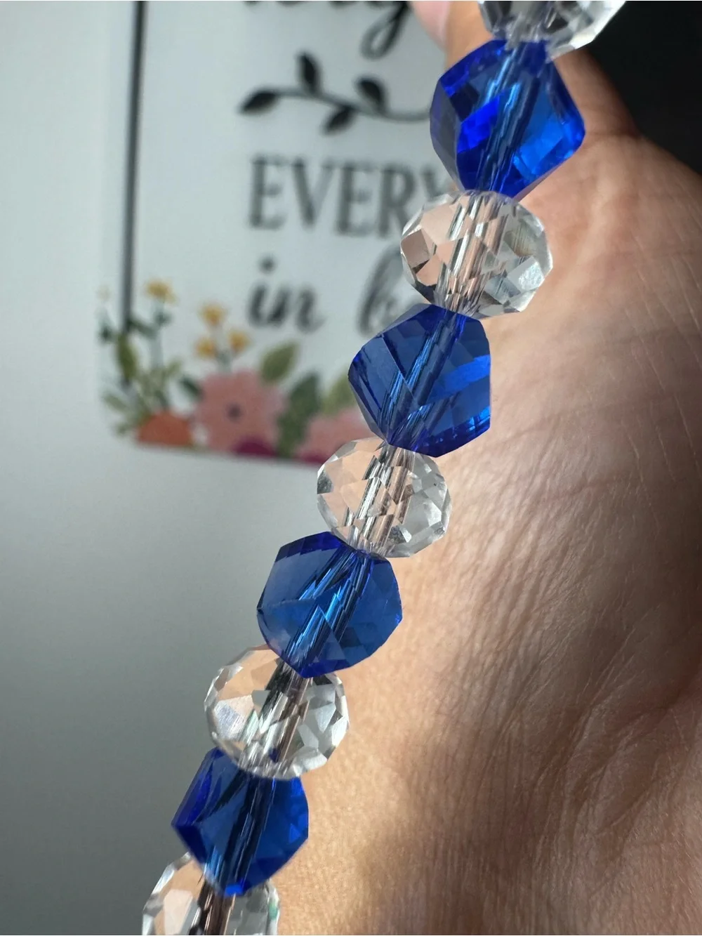 Bling Bling Crystal and Blue Phone/Key/Bag Chain #P1074